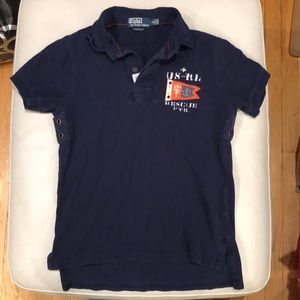 Polo by Ralph Lauren custom fit men’s navy polo shirt with logo